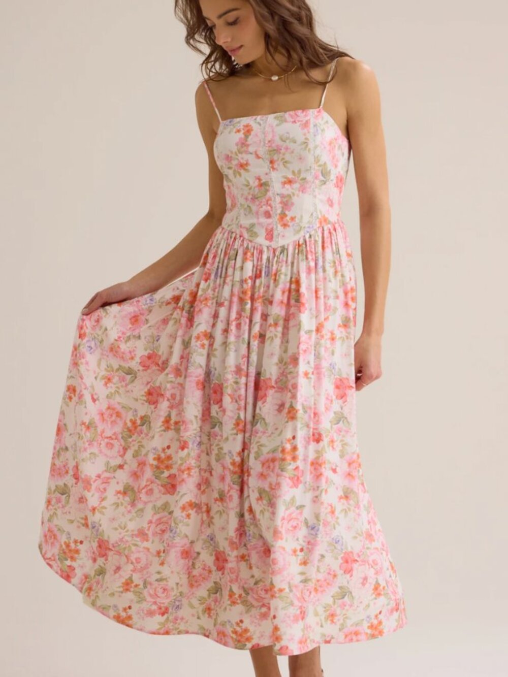 NWOT Altar'd State Solenne Floral Maxi Dress